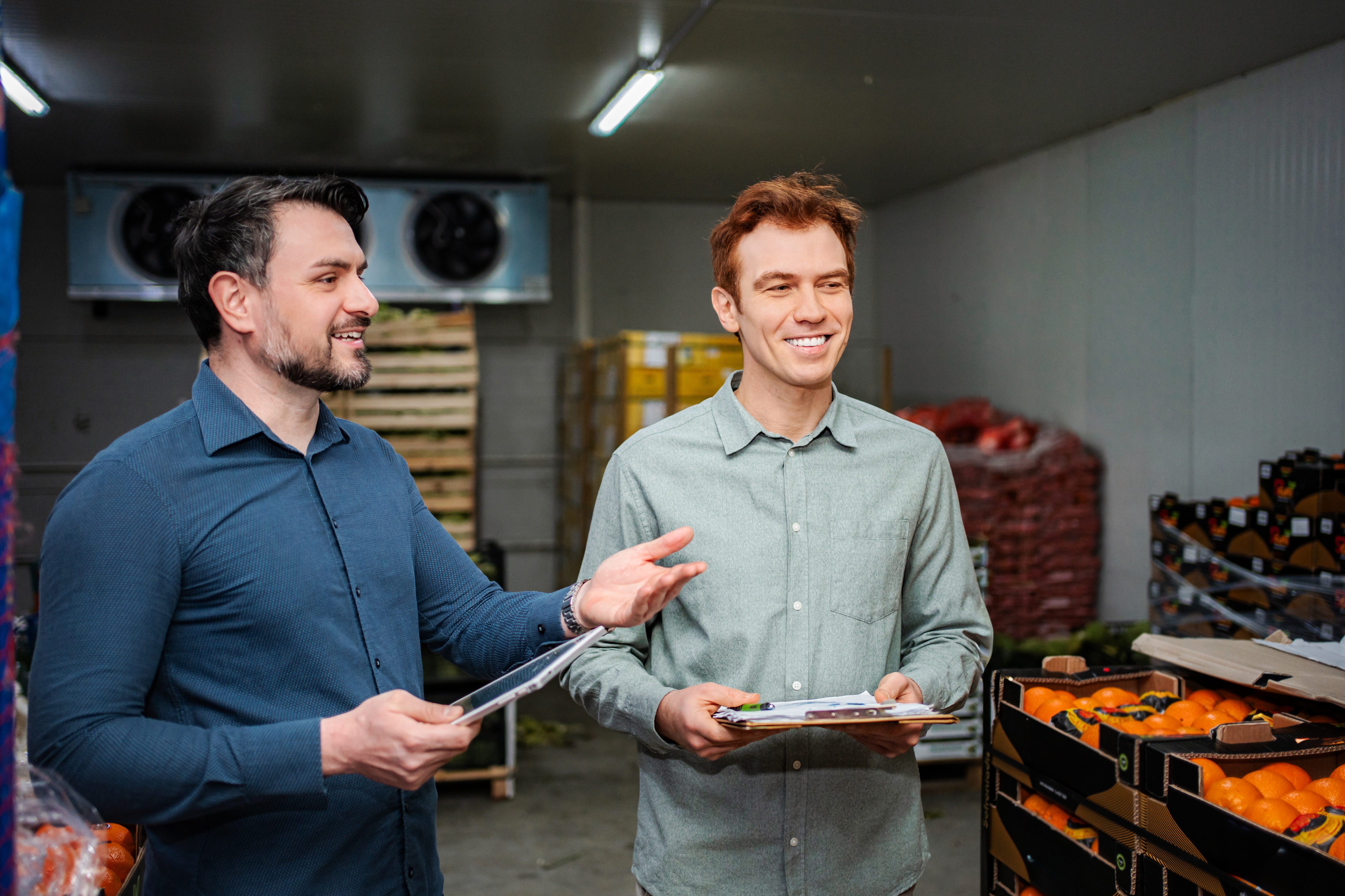 Fresh orange quality inspection and cold-chain preparation for export